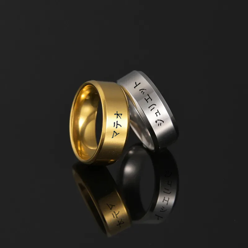 Bague Japonais personnalisée en acier - Image 4