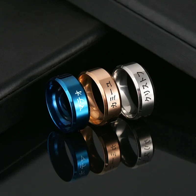 Bague Japonais personnalisée en acier - Image 3