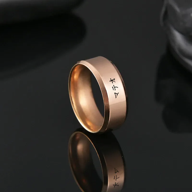 Bague Japonais personnalisée en acier - Image 8