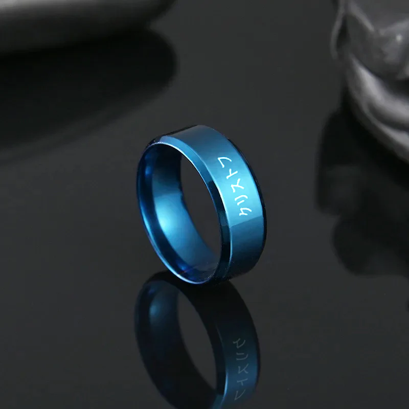 Bague Japonais personnalisée en acier - Image 9