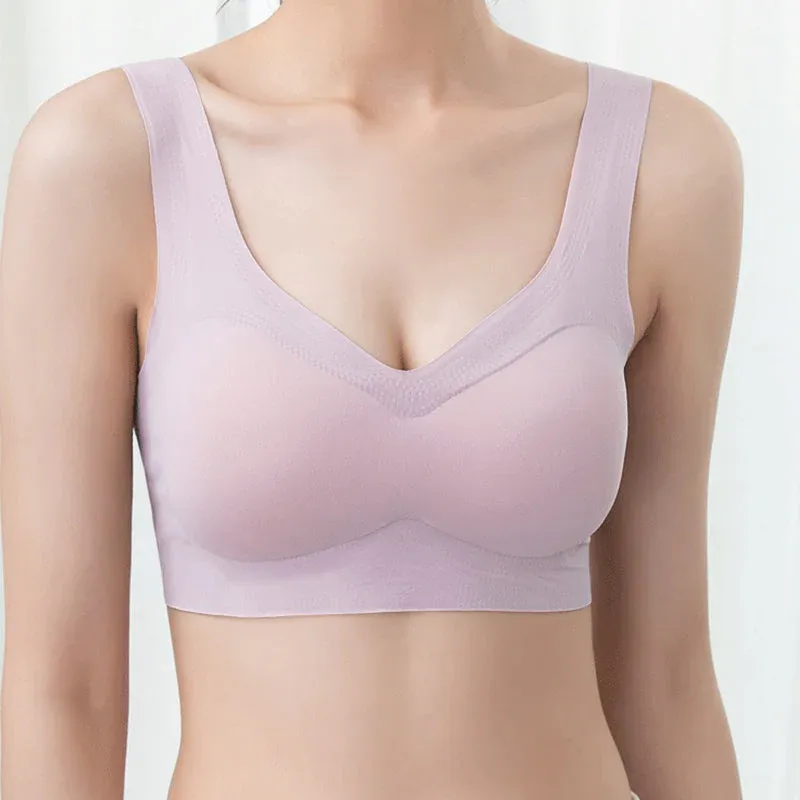 Soutiens-gorge quotidiens confortables sans couture en soie glacée - Image 9