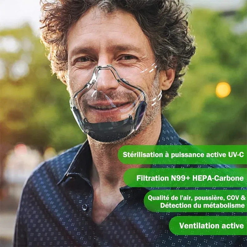 Masque protection faciale transparente sans buée - Image 2