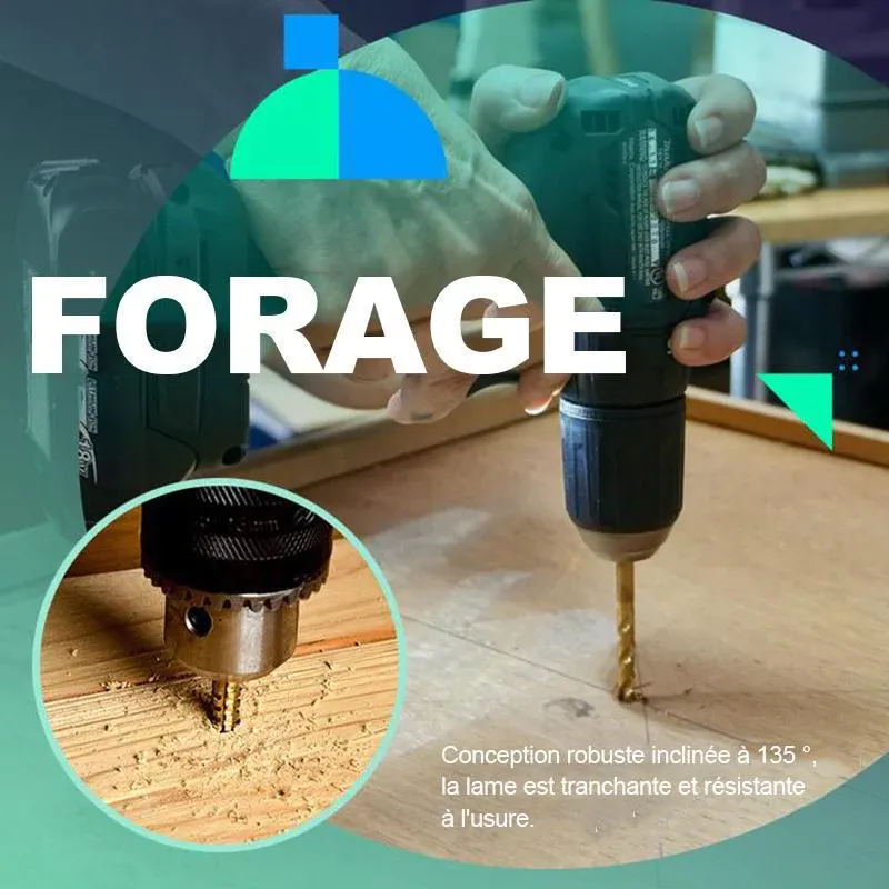 Jeu de forets à grande vitesse en alliage de titane (6 pièces) - Image 2