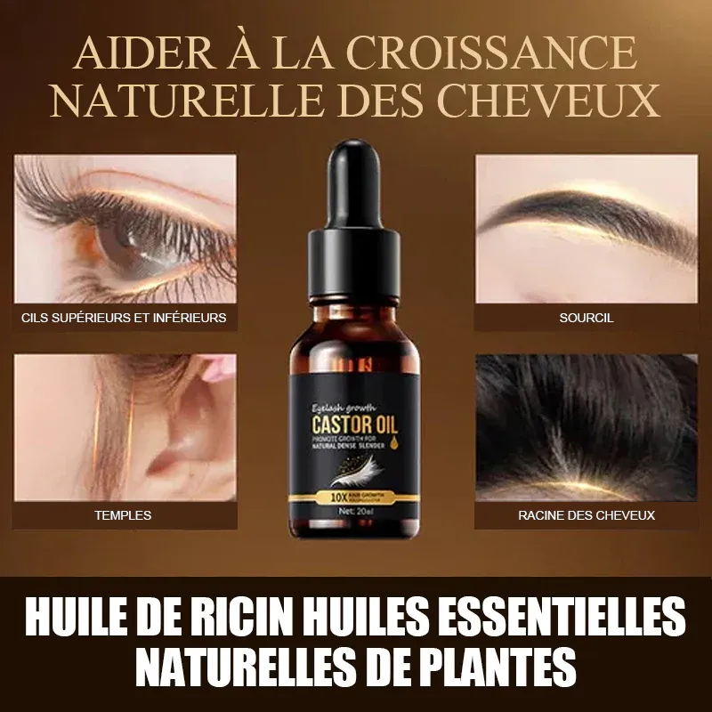 Sérum pour cils à l'huile de ricin (2 bouteilles) - Image 2