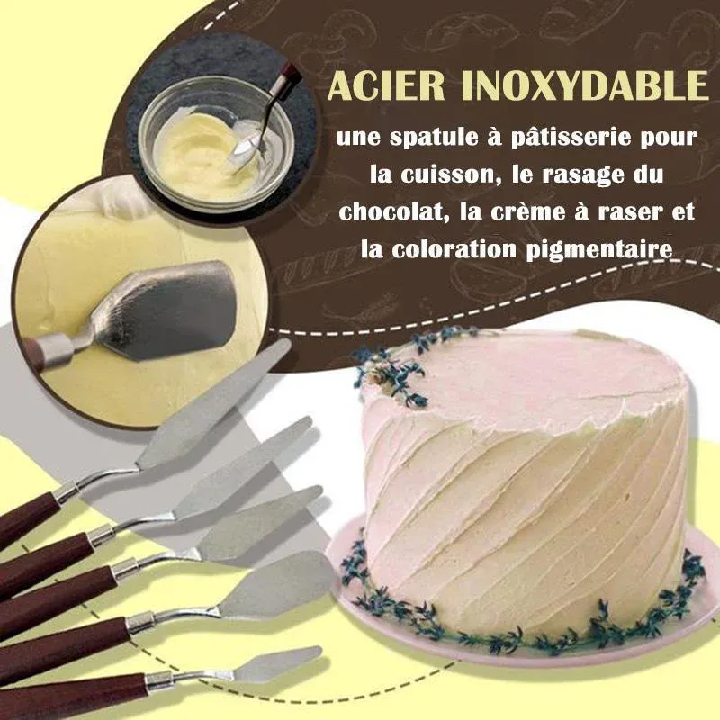 Spatules de Pâtisserie En Acier Inoxydable 5pcs - Image 2