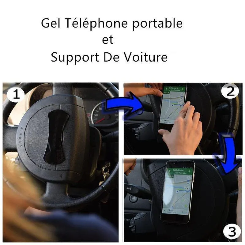 Gel Pads Support Téléphone Voiture en Silicone Antidérapant - Image 2
