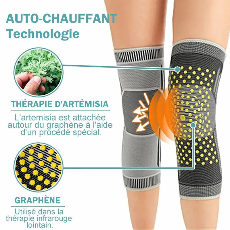 Genouillères auto-chauffantes à acupression en graphène - Image 2