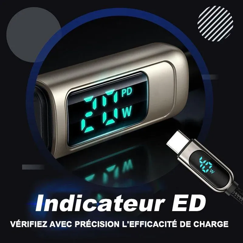 Câble de données de charge rapide avec Indicateur LED - Image 2