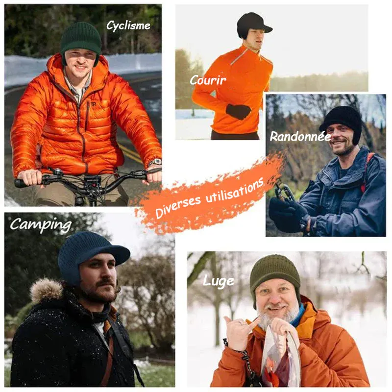 Bonnet tricoté de protection des oreilles chaudes en plein air - Image 5