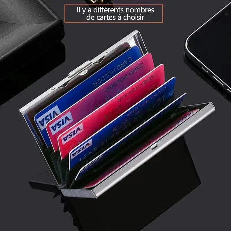 Porte-cartes en métal anti-démagnétisation antivol ultra-mince - Image 5