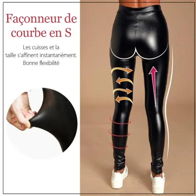 Legging en similicuir extensible - Image 3
