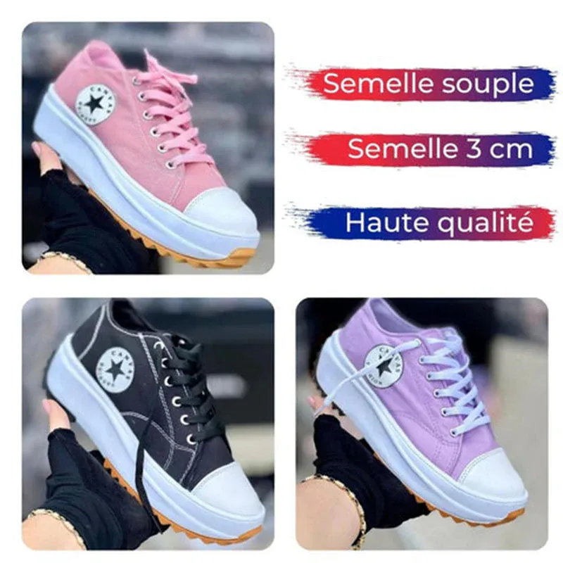 Chaussures en toile à plateforme pour printemps & été - Image 4