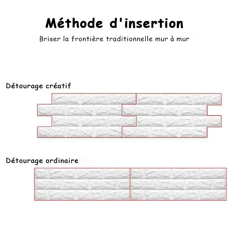 Autocollants muraux en trois dimensions 3D brique - Image 7