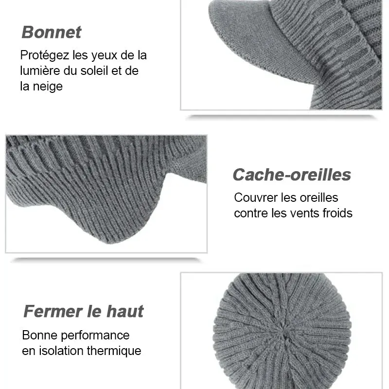 Bonnet tricoté de protection des oreilles chaudes en plein air - Image 4