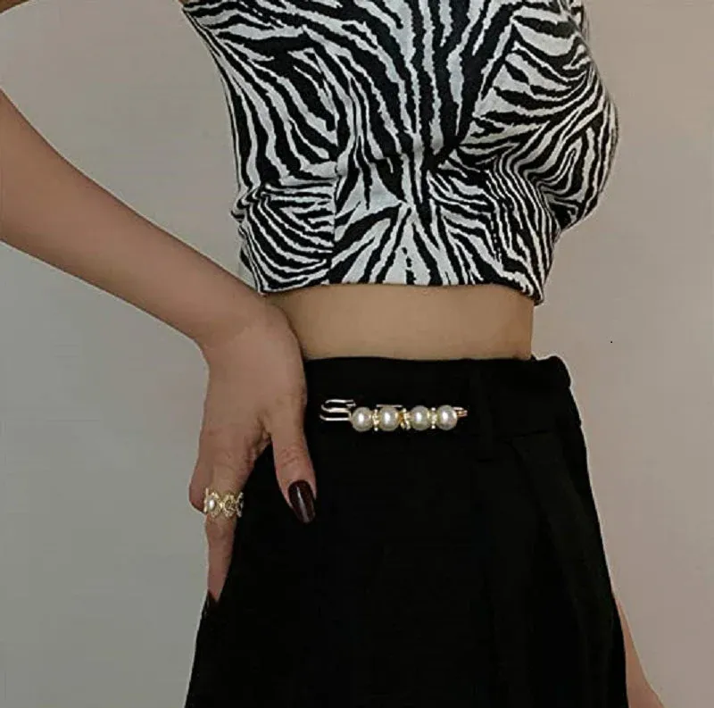 Broche Épingle à Nourrice Perles Strass Fantaisie - Image 5