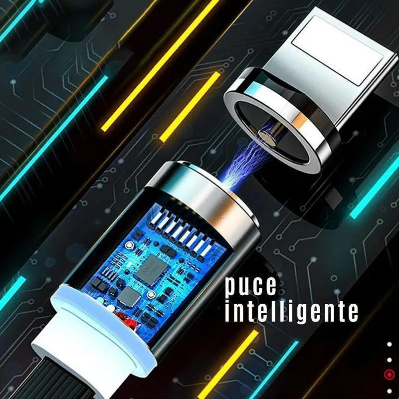 Câble de Charge magnétique 3 en 1 rétractable - Image 5