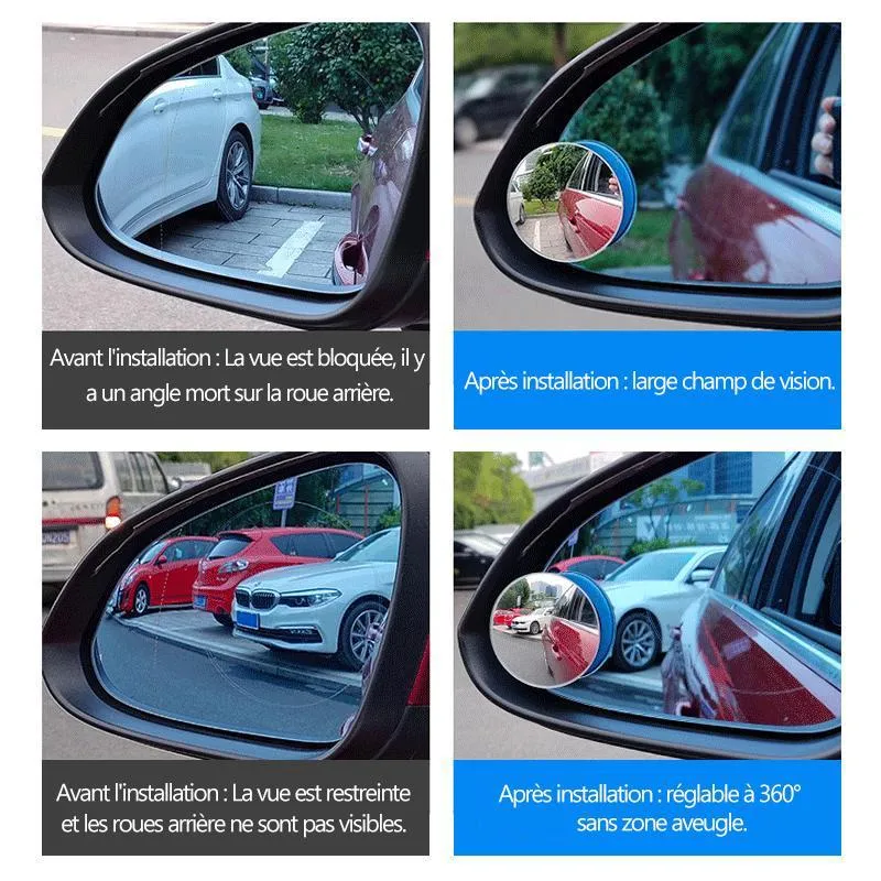 Petit miroir rond tournant à 360 ° pour voiture (2 pièces) - Image 6