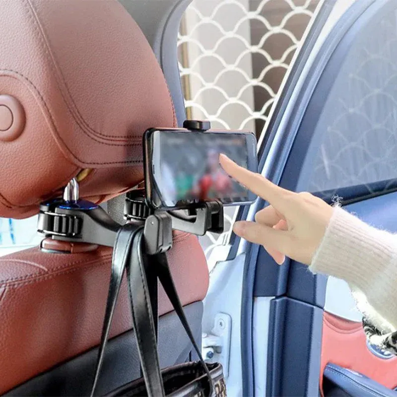 2 en 1 crochet de siège de voiture avec support de téléphone - Image 6