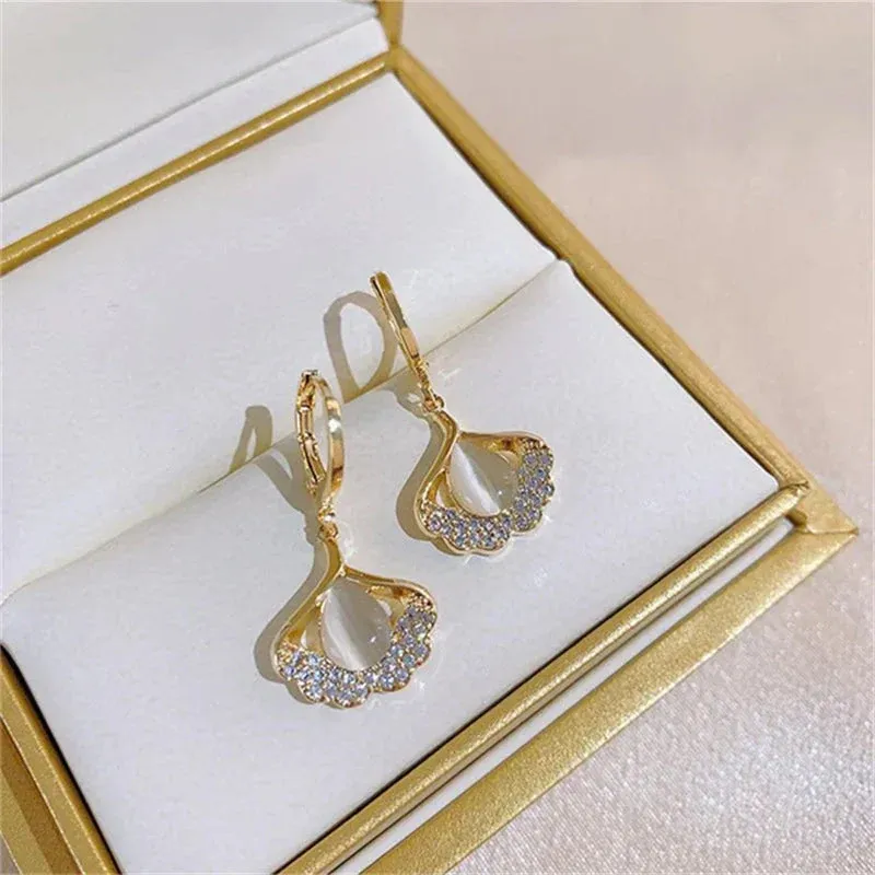 Boucles d'oreilles feuille de Ginkgo - Image 6