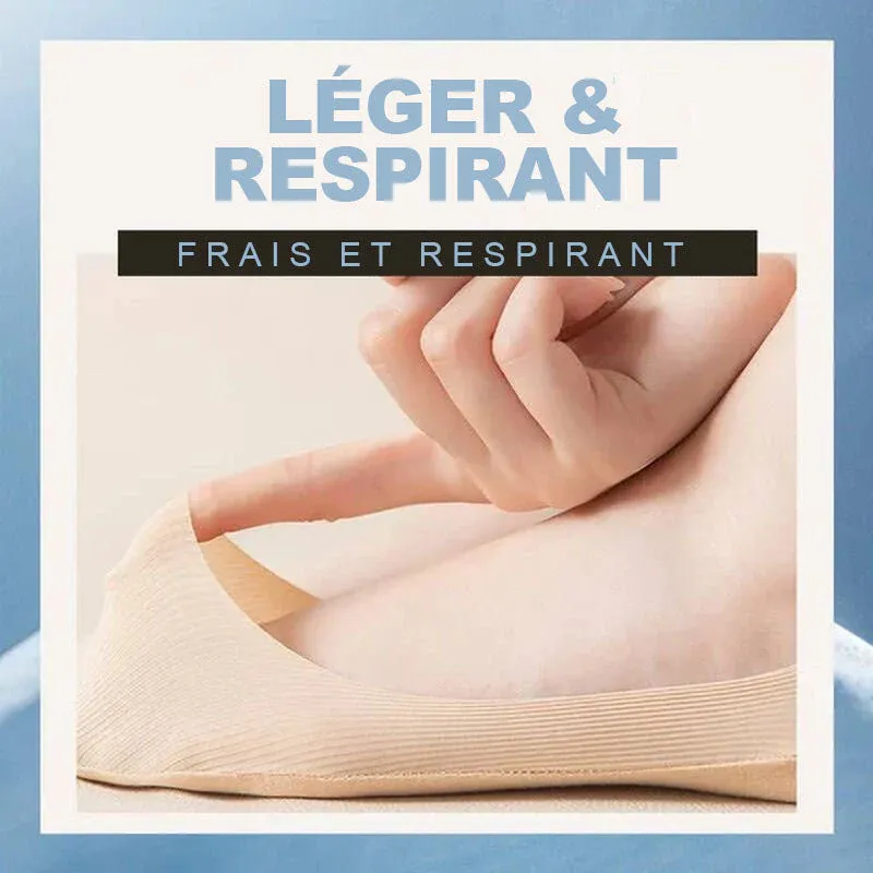 Chaussettes invisibles antidérapantes en soie glacée - Image 5