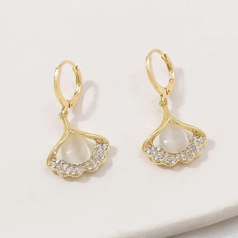 Boucles d'oreilles feuille de Ginkgo - Image 7