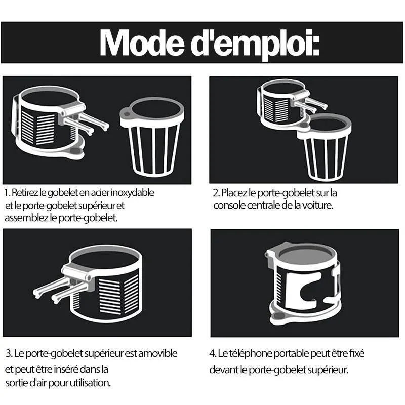Porte-gobelet multifonctionnel pour voiture - Image 7