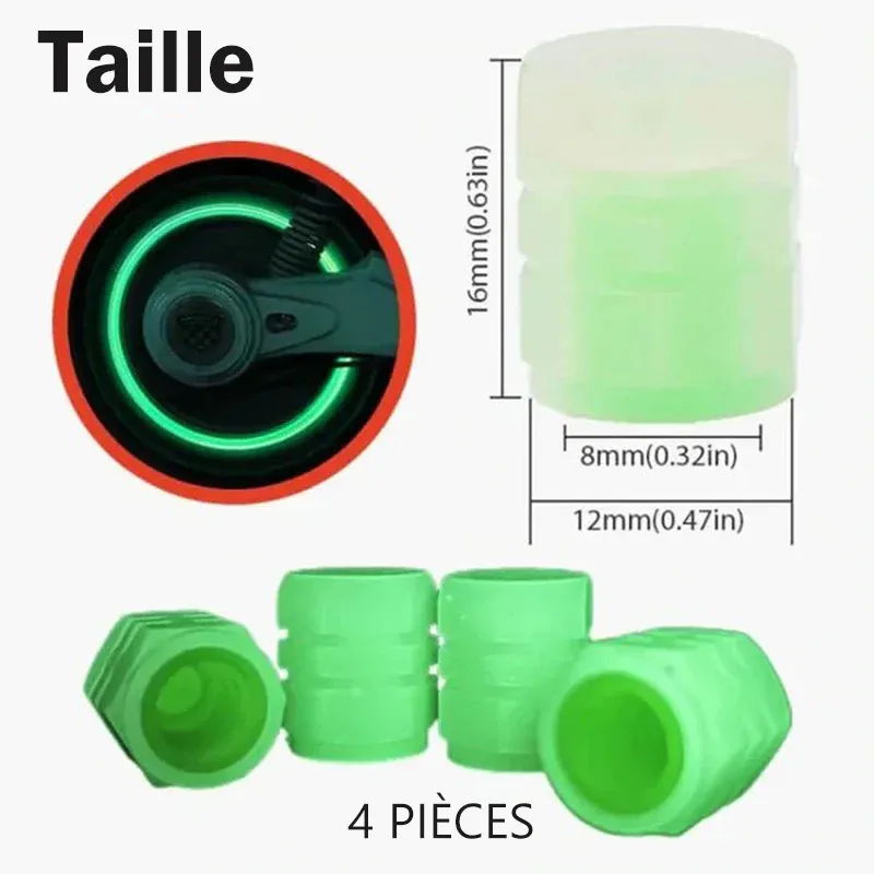 Bouchons de valve du pneu fluorescente universelles pour voiture - Image 8