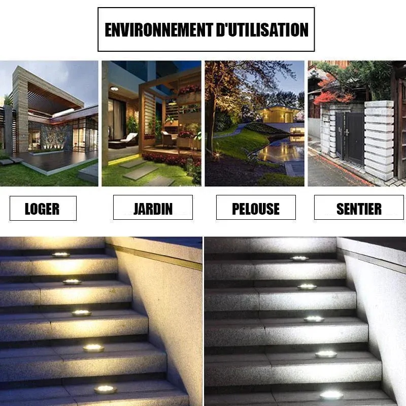 Lumière LED de chemin de sol à énergie solaire - Image 8