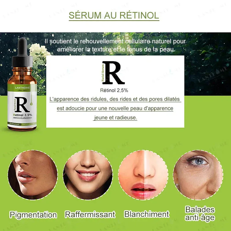 Sérum Rétinol hydratant, Éclaircir les ridules - Image 8