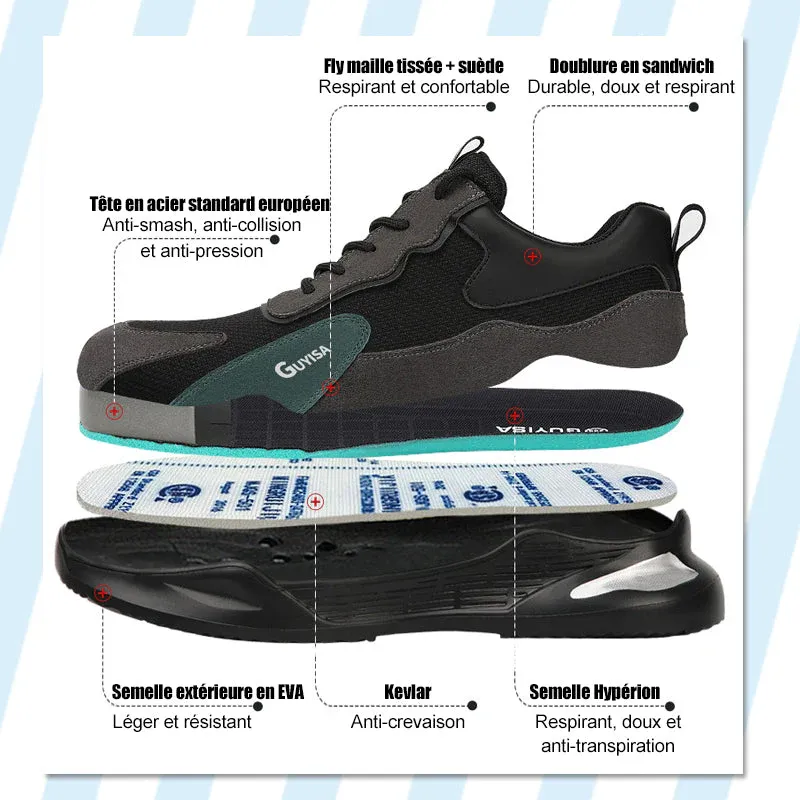 Chaussures à bout d'acier antidérapantes résistant à la perforation - Image 6