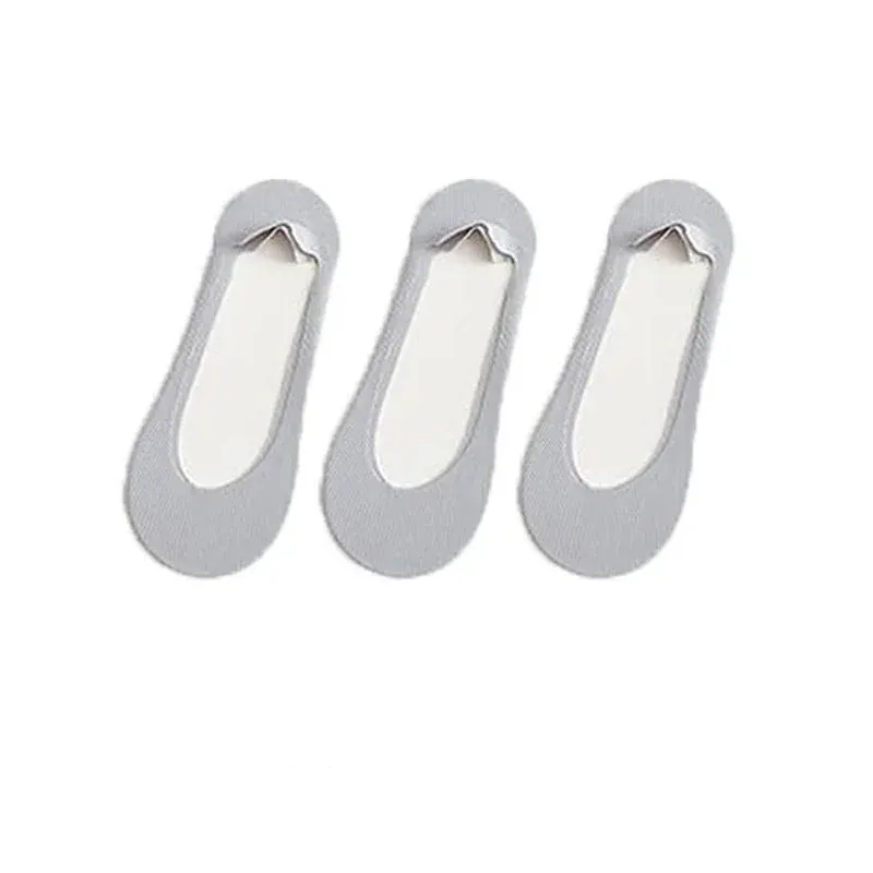 Chaussettes invisibles antidérapantes en soie glacée - Image 9