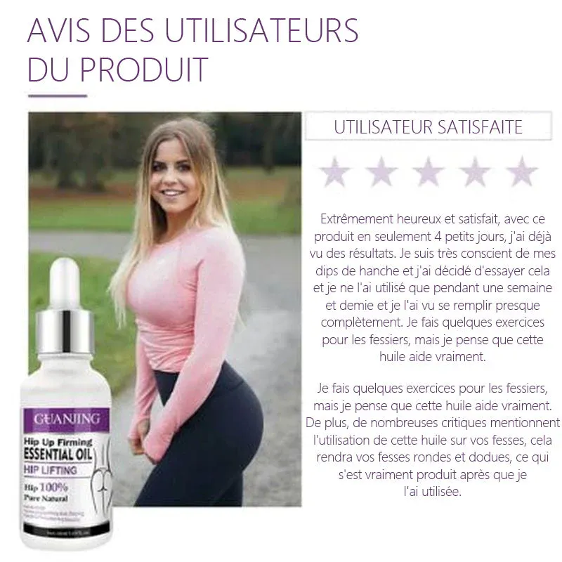 Huile essentielle bio Instantanée lifting des hanches - Image 9