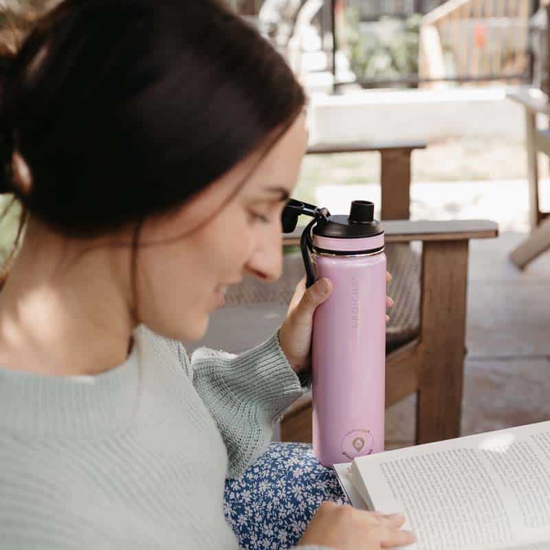 Bouteille d'eau avec infuseur OASIS - rose - Image 3