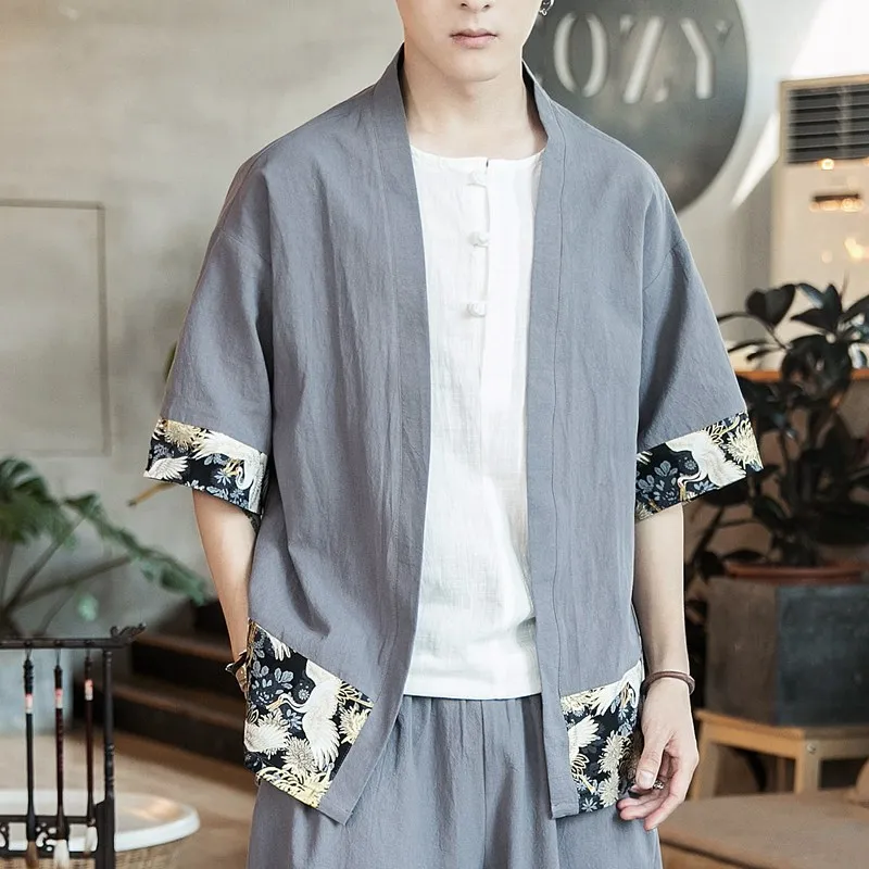 Veste Kimono Homme à Motifs - Image 3