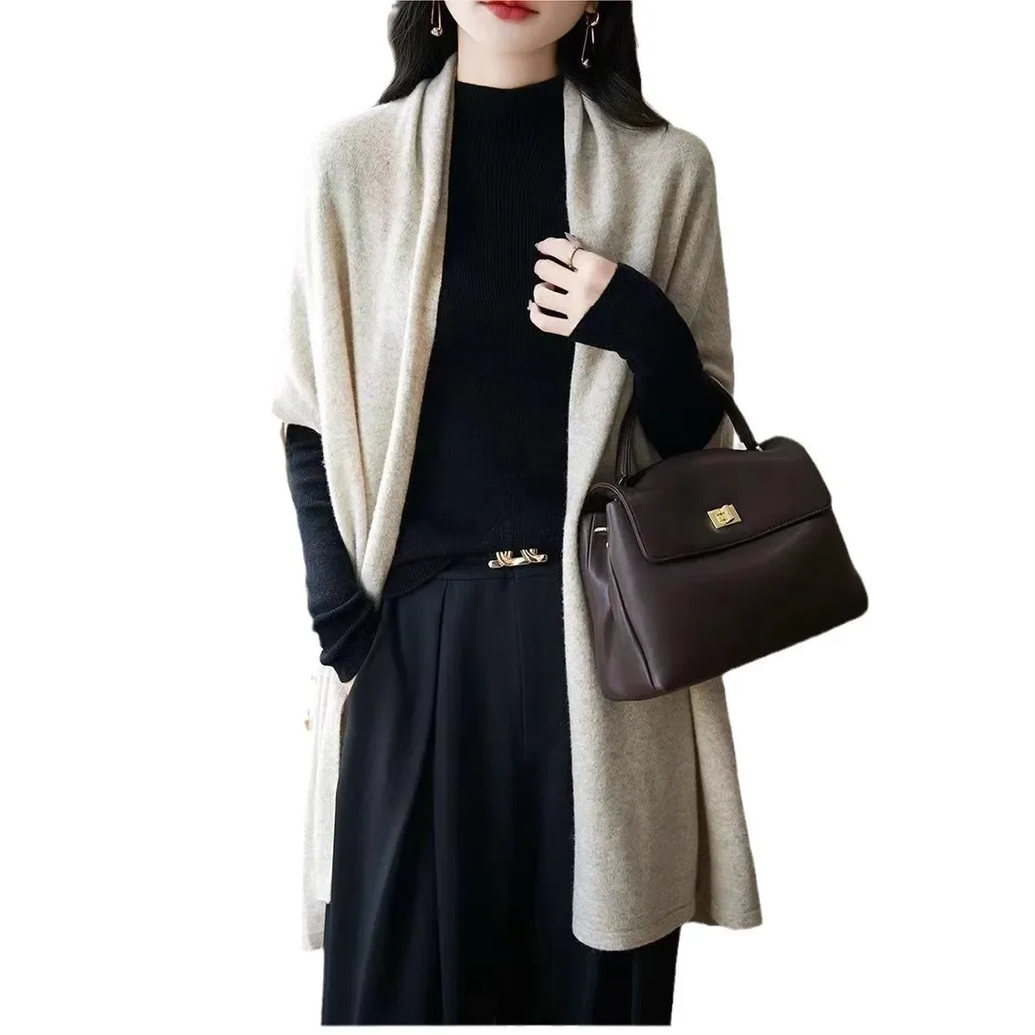 Veste Kimono Femme en Laine - Image 3