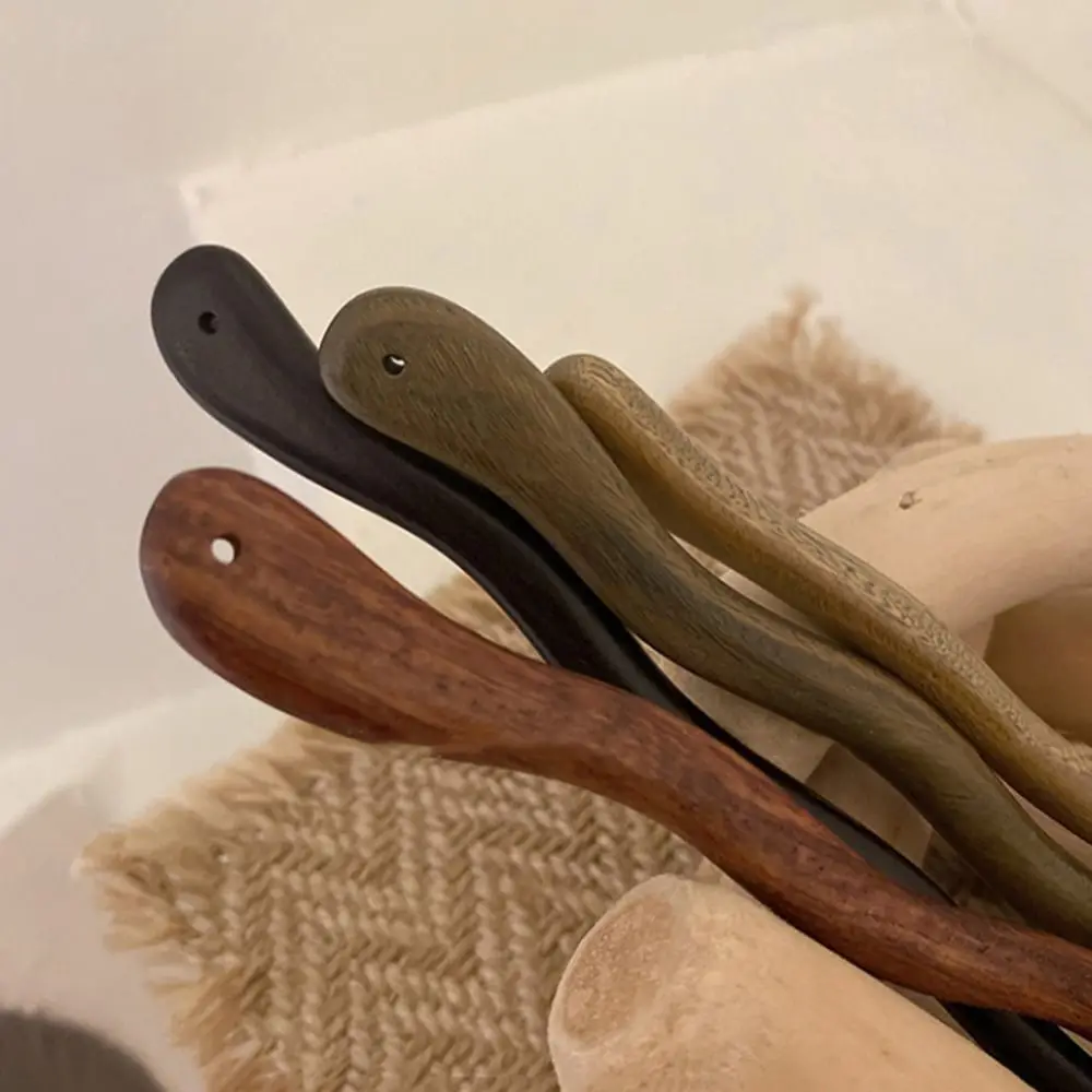 Bâton à cheveux japonais en bois vintage - Image 4