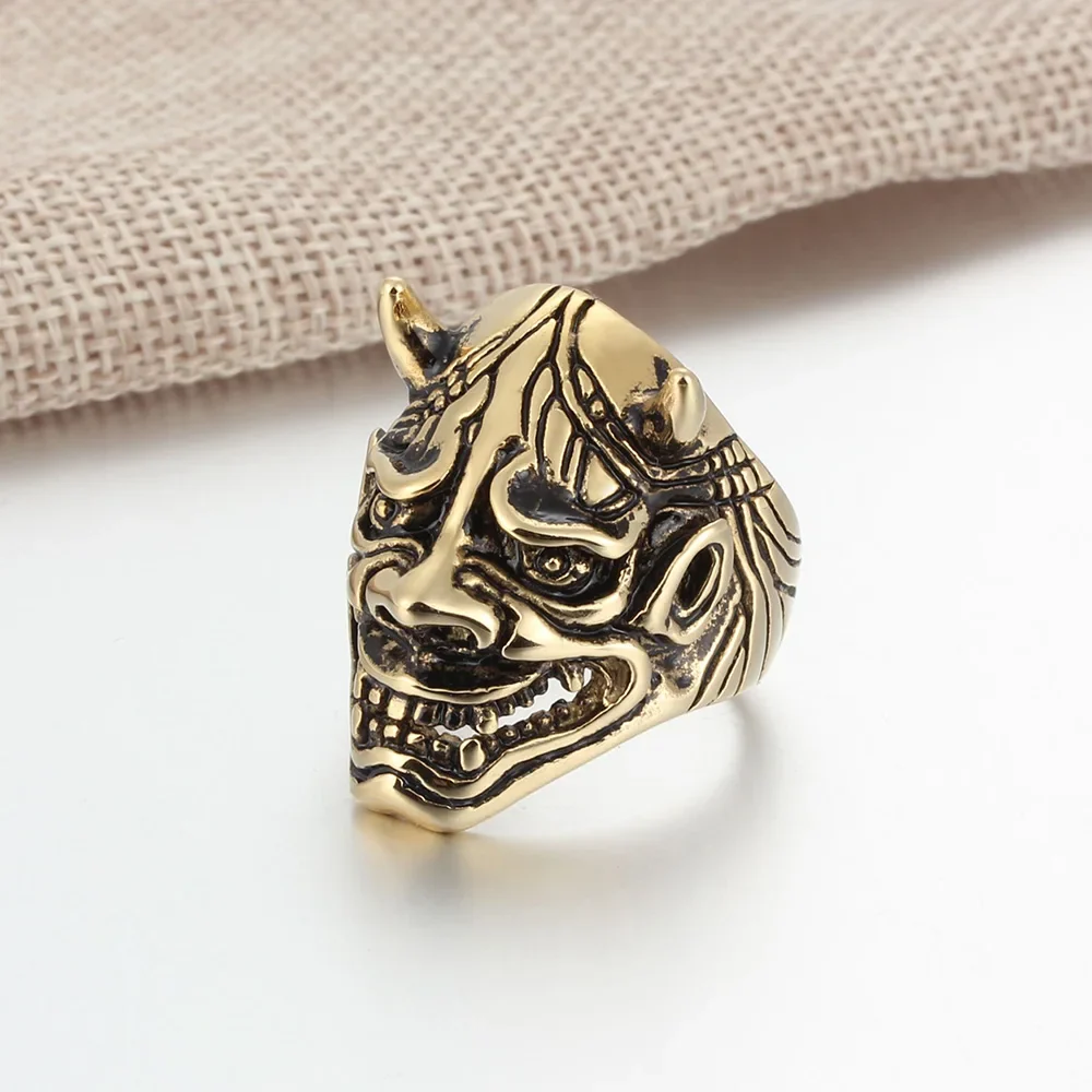 Bague tête démon japonais