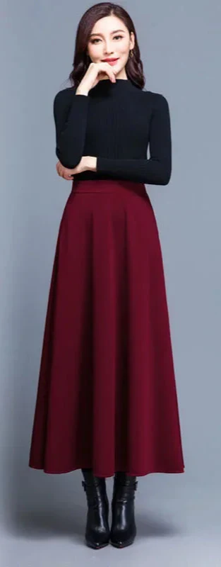 Jupe Japonaise Mi-longue à Poches - Image 3