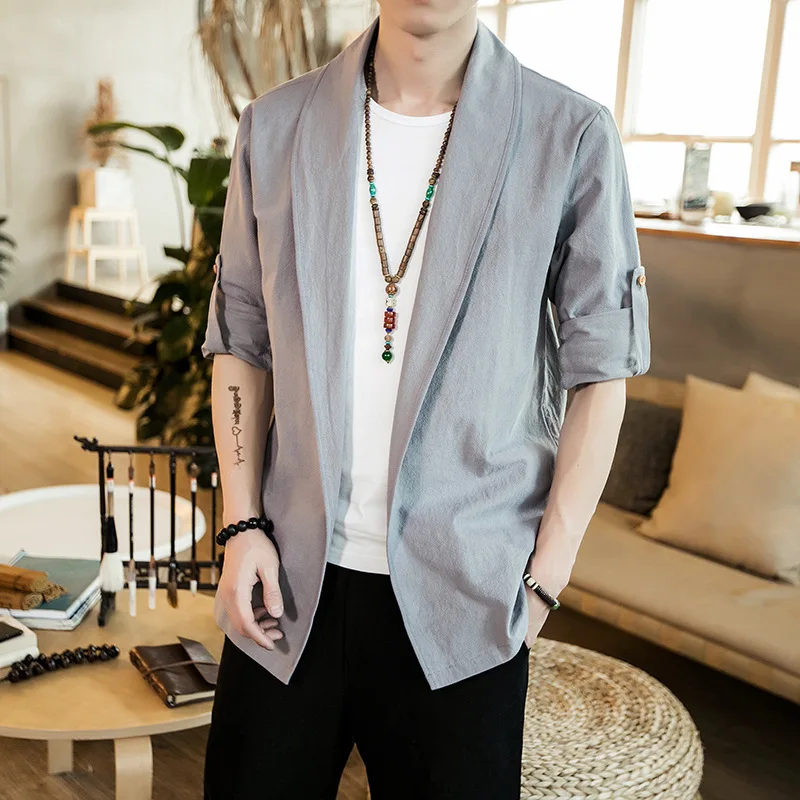 Veste Kimono Homme Chic - Image 3